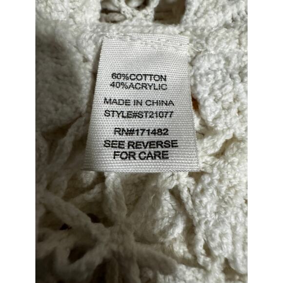 Moon & Madison Daisy Crochet Cardigan NWT Boho Granny Square Floral Size L - Picture 5 of 6